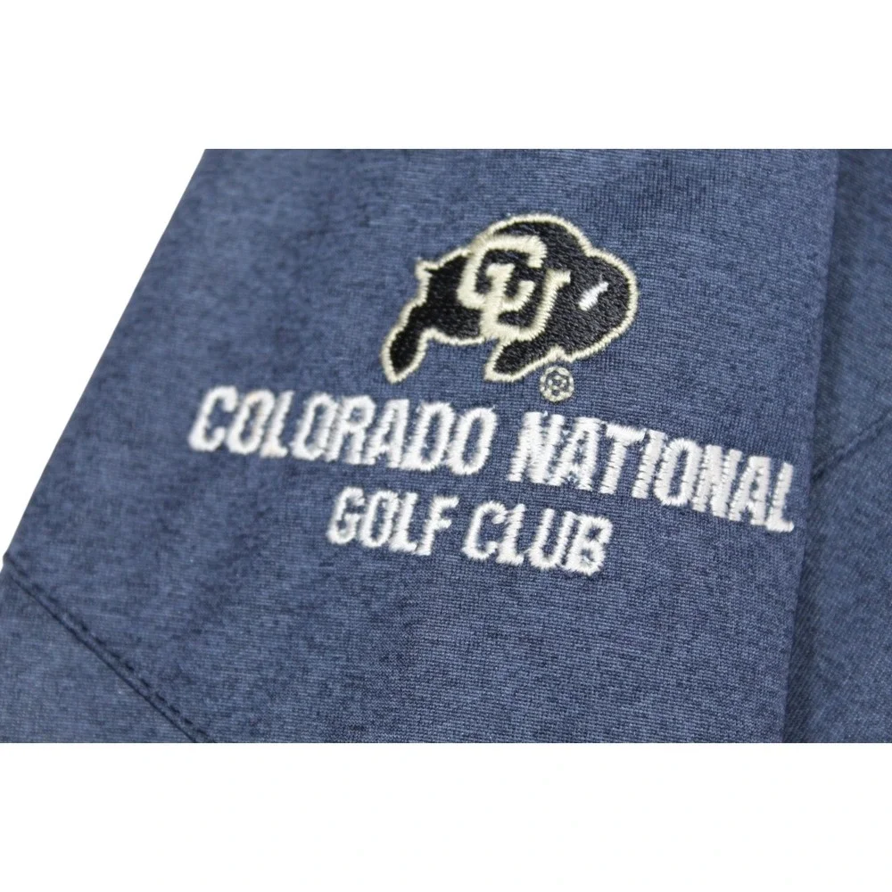 Nike Jacket Mens Large Blue Gray Quarter Zip Logo Colorado National Golf Club